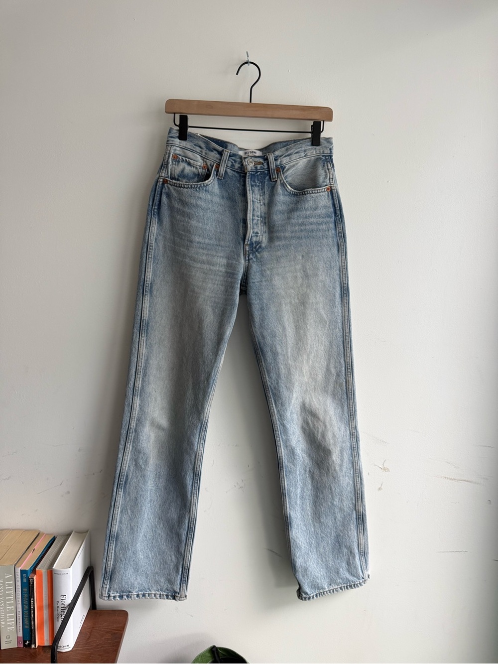Re/Done Light Blue Straight-Leg Men's Jeans